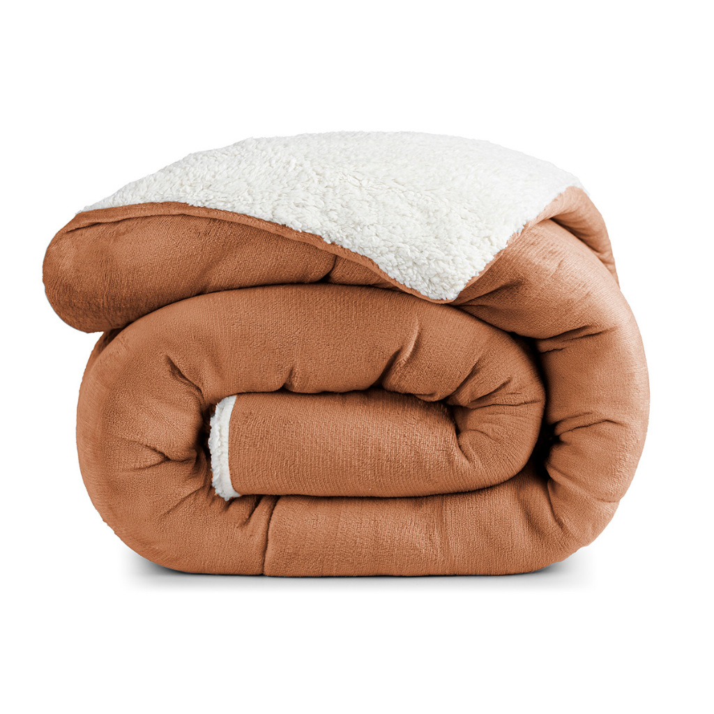 Coberdrom Casal Padrão Sherpa Flannel Macia Quentinha Lã de