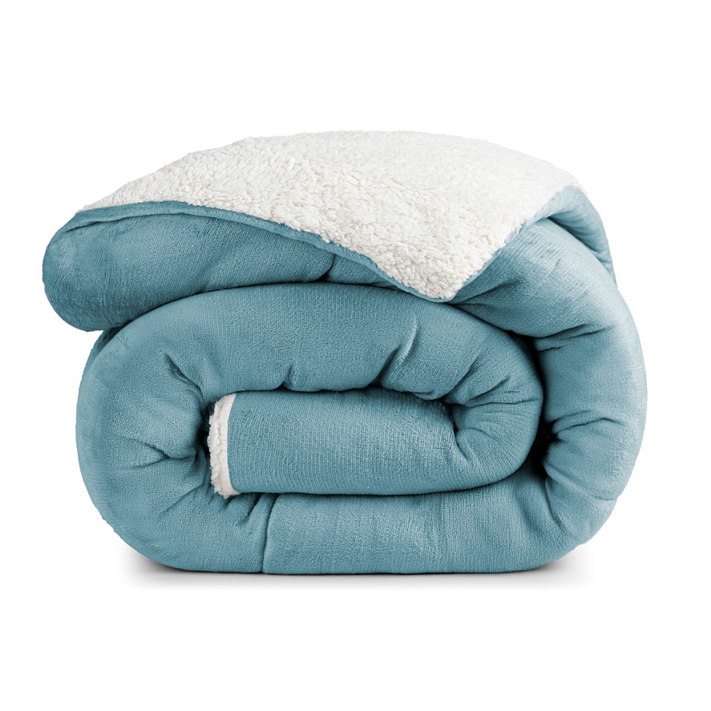 Coberdrom Casal Padrão Sherpa Flannel Macia Quentinha Lã de
