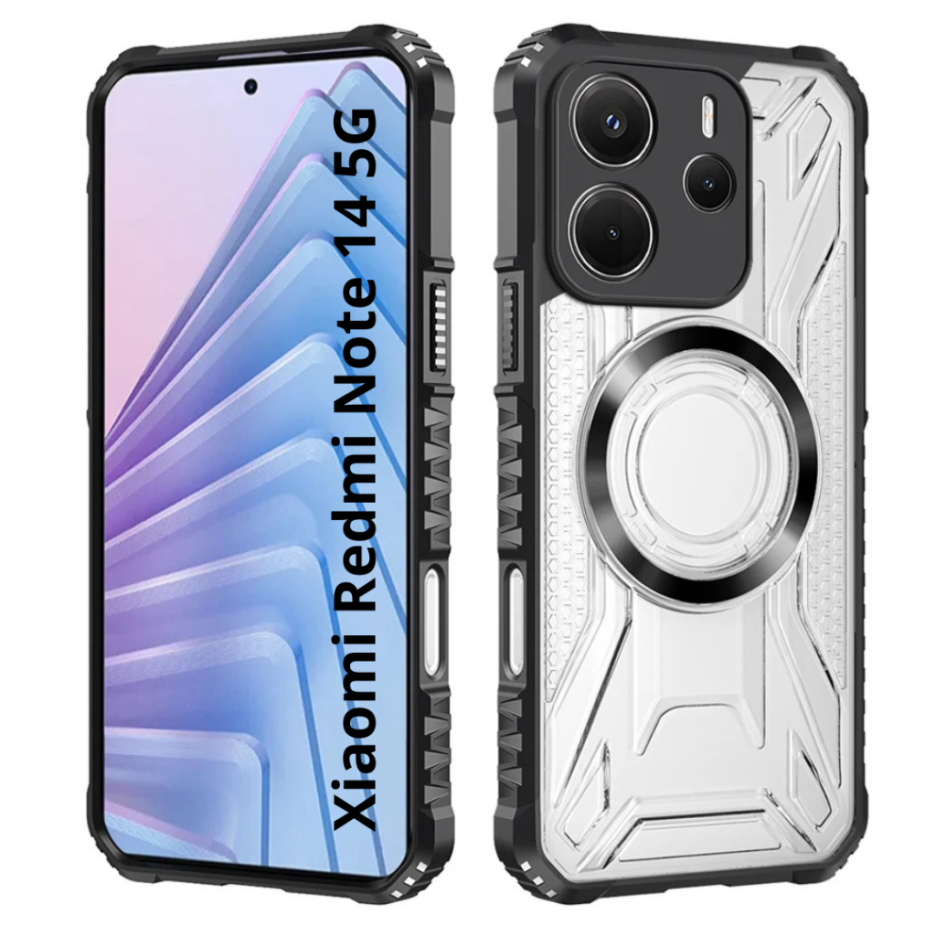 Capa Capinha Clear Proteção Nível Militar Compatível C/ Carregador Por Indução Para Redmi Note 14 5G