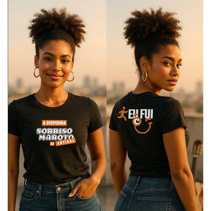 Camiseta Baby look femnina sorriso maroto as antigas | Shopee Brasil