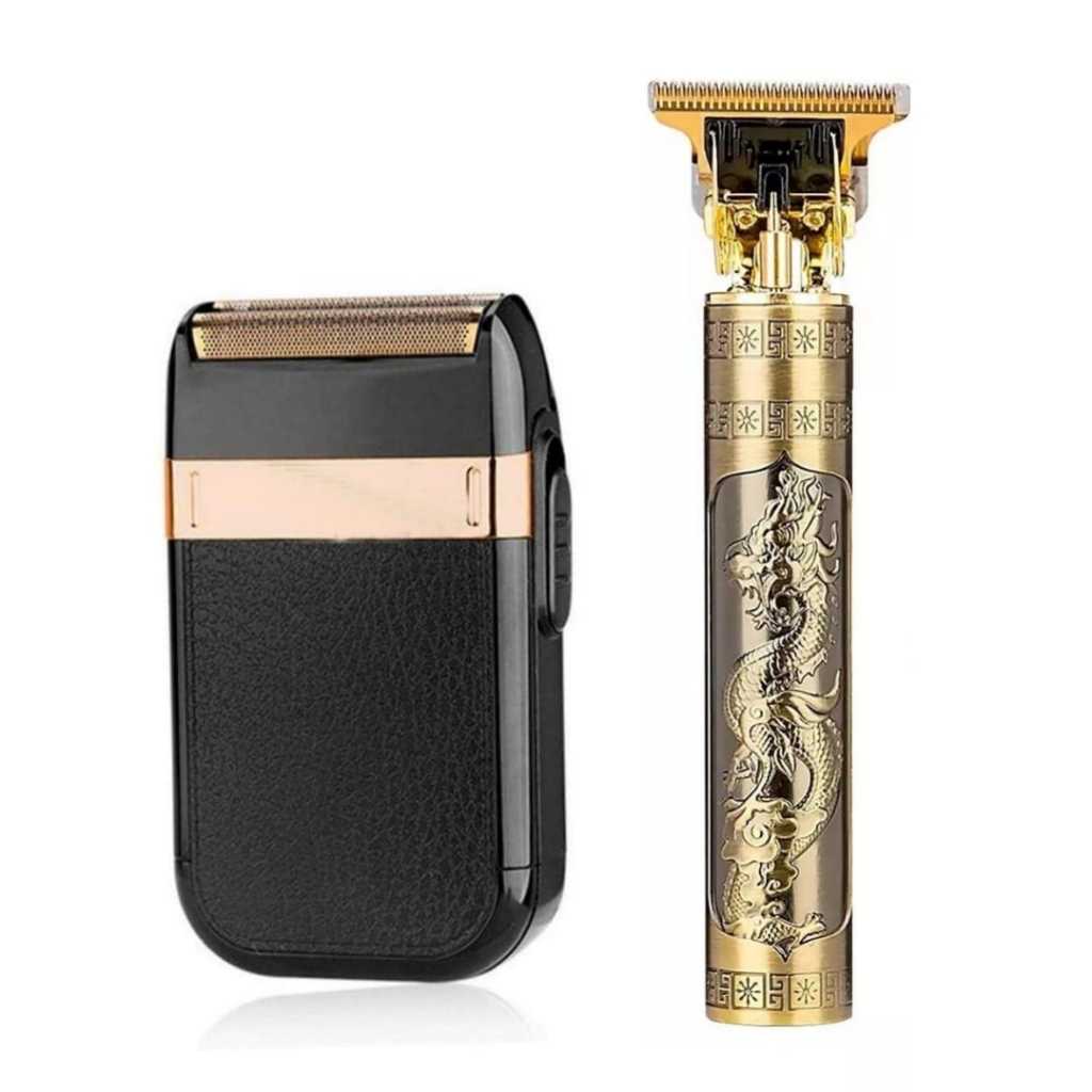 Barbeador elétrico profissional sem fio masculino, aparador | Shopee Brasil
