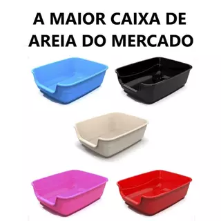 Caixa de Areia Gatos Grande 62x50x20 Furba Jumbox Pet Injet Envio Rápido