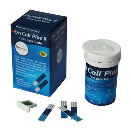 ONCALL PLUS II TIRAS DE GLICOSE (50 TIRAS) ENVIO IMEDIATO - DIABETES-GLICEMIA