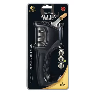 Afiador de Facas Manual com 3 Estágios - Preto em Oferta na Shopee