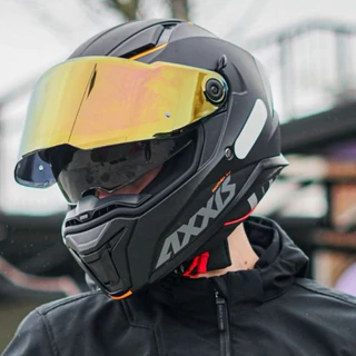 CAPACETE MOTO AXXIS PANTHER SOLID A1 PRETO FOSCO FECHADO C/ ÓCULOS VISEIRA SOLAR E AEROFÓLIO