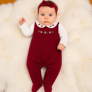 Saída Maternidade Menina Luxo 4 Peças Luva, Macacão, Faixa e Manta em Algodão RN em Oferta na Shopee