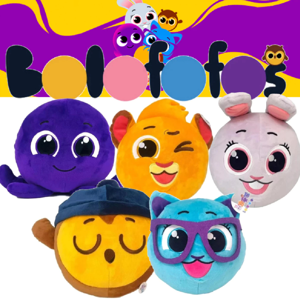 Pelúcia Bolofofos Pão de Queijo Desenho Infantil Todos Personagens ...