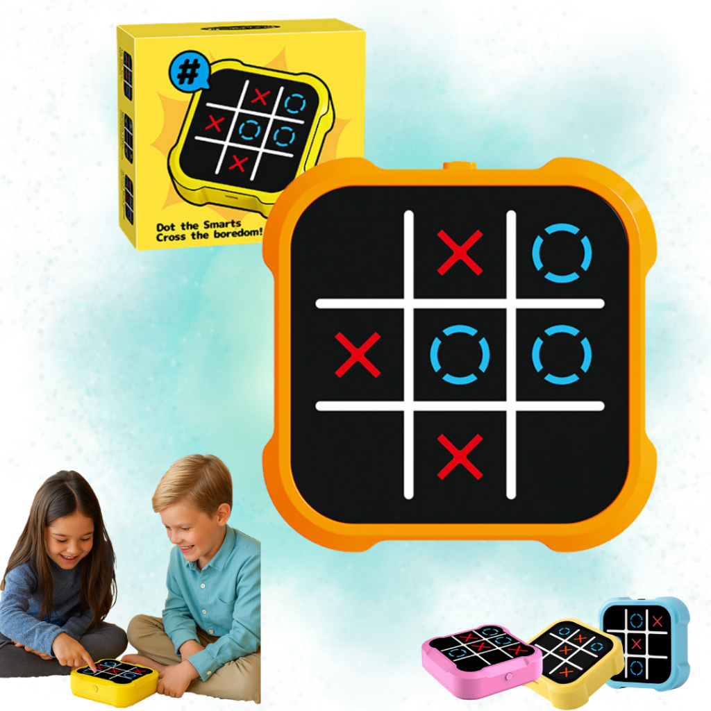 Imagem do produto Jogo Da Velha Digital 3 Em 1 Console Quebra-Cabeça Criativo Jogo da Memória Recarregável Tic Tac Toe 1