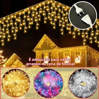 Cascata 500 Leds Cortina 4x2.2 Metros Festa Casamento Eventos Natal 110/220V Luzes Frias Quentes Coloridas em Oferta na Shopee