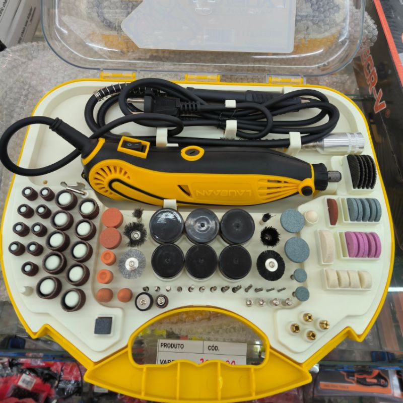 Mini Retifica Profissional 210pçs 220v Com Extensor Multifunções ...