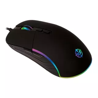 Mouse Gamer TGT GM75, Rainbow, 3600DPI, 6 Botoes, Preto, TGT-GM75-BL01