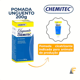 Pomada Cicatrizante Unguento 200g Chemitec Cães Gatos e Equinos em Oferta na Shopee