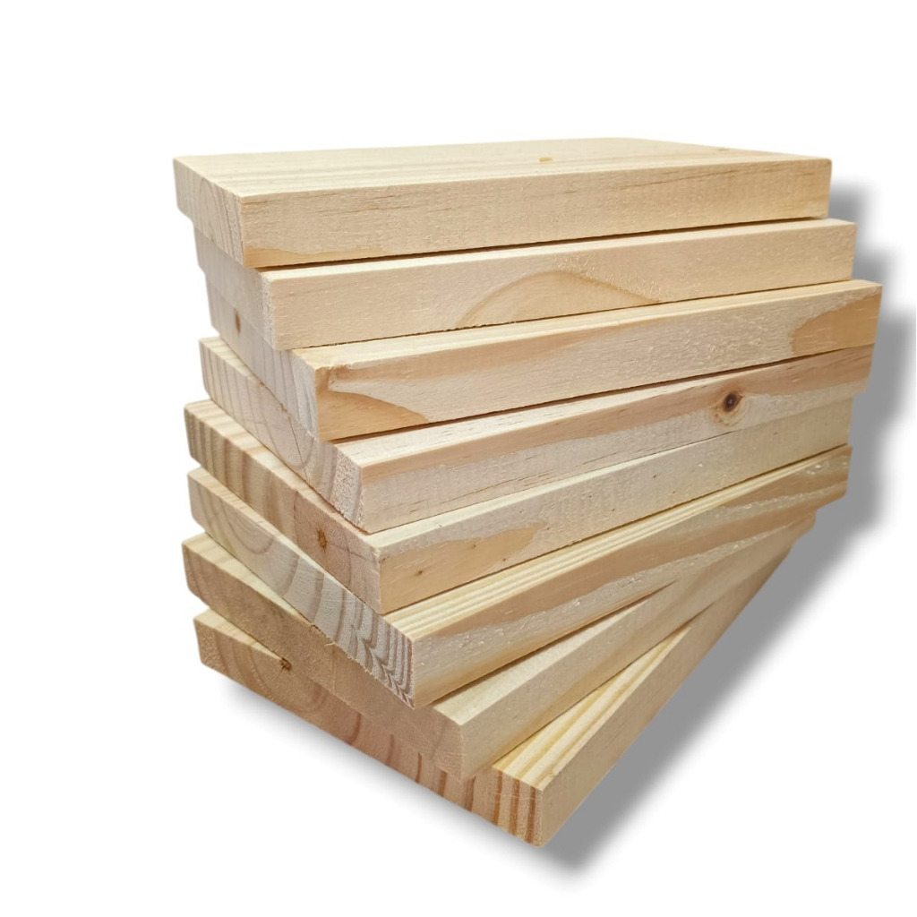 Kit com 20 Madeiras Pinus 20x14x2 Placas Artesanato Art | Shopee Brasil