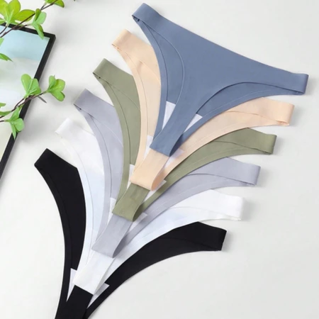 Kit 10 Calcinhas Fio Dental Sensual Sem Costura Tanga Feminina Corte Laser Não Marca Lingerie