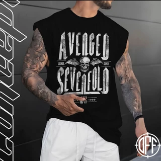 Camiseta regata machao oversized masculino Avenged sevenfold Graphic Tee Longline