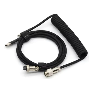 Cabo Enrolado Coiled Teclado Usb-c Mecânico Aviador Premium