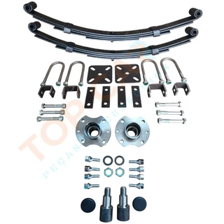 kit Suspensão carretinha 550kg par de molas para carretinha reboque kit cubo e kit fixação ( kit Jumelo ) trailer