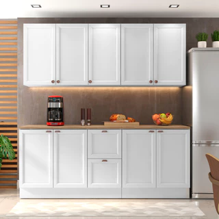 Cozinha Completa Modulada Olivia 9 Portas 2 Gavetas em Oferta na Shopee