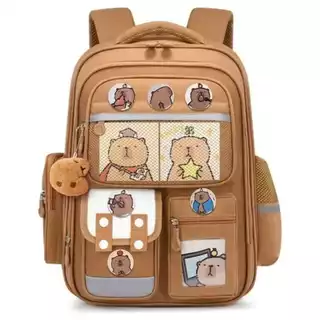 Mochila Capivara ou Curumy Reforçada Impermeável ( SEM CHAVEIRO ) Broches e Fotos Para Personalizar Como Quiser