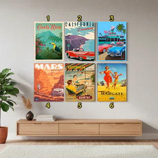 Placa Decorativa Parede Vintage Retro Carros Antigos | Parede Sala Bar Área Gourmet Retrô
