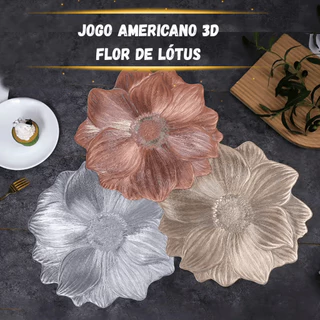 Kit 6 jogo americano redondo 3D sousplat mesa posta cozinha jantar