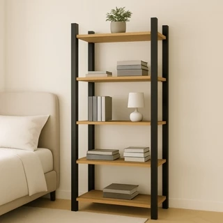 Estante Industrial Organizador  Estilo Vintage c/ 5 Prateleiras – Ideal para Quarto em Oferta na Shopee