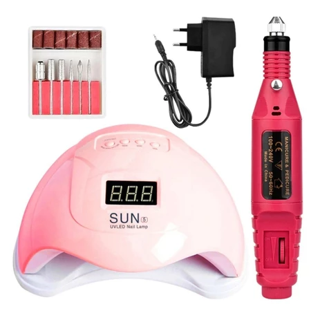 Cabine Sun 5 48w Lixadeira Elétrica Motor S8 Alongamento Unhas Profissional