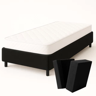 Base Box Cama Solteiro Dobravel Desmontavel Bipartida Suede Reforçada Quarto 88x188cm Resistente