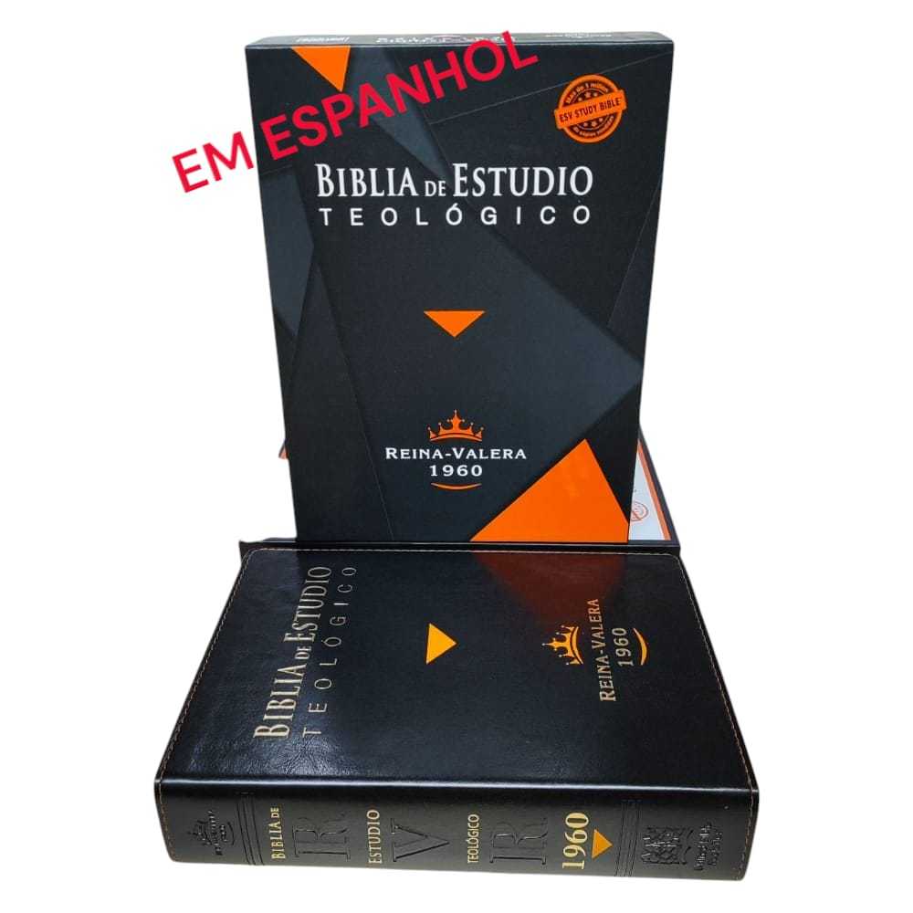 BIBLIA DE ESTUDIO TEOLÓGICO - Reina Valera - ESPANHOL - Tamanho Grande - Capa Luxo Preta