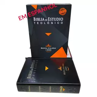 BIBLIA DE ESTUDIO TEOLÓGICO - Reina Valera - ESPANHOL - Tamanho Grande - Capa Luxo Preta
