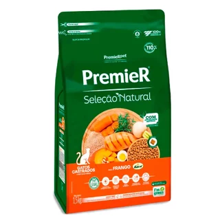 Ração Premier Seleção Natural Gatos Castrados Frango 1,5Kg em Oferta na Shopee