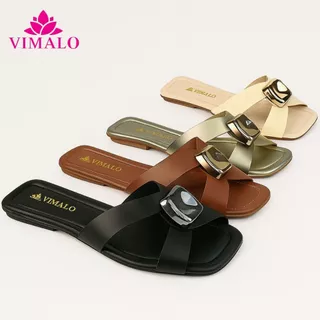 Sandália Rasteira Feminina Bico Quadrado VLRAST02 - X Pedra em Oferta na Shopee