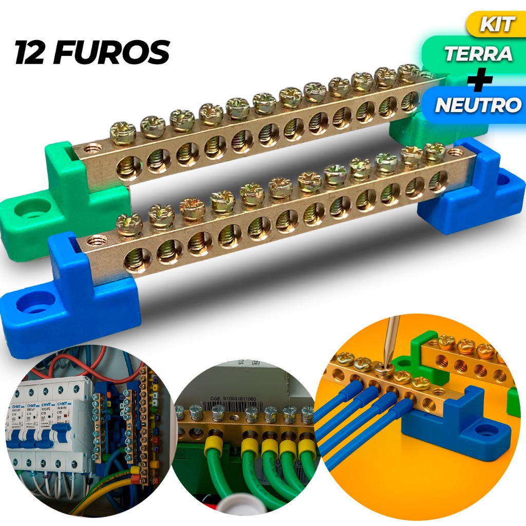 Barramento Trifasico 80A 220440V 3X4 S3F210B - Steck em Promoção