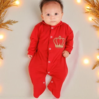 Saída Maternidade Menino 04 Peças Bordado Coroa Marinho Roupas de Bebê em Oferta na Shopee