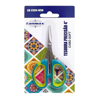 Tesoura de Precisão Soft 4 Polegadas Corte Costura Artesanato Patchwork - Lanmax