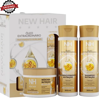 Kit Capilar Óleo Extraordinário NEW HAIR (3 itens) - Shampoo, Condicionador e Máscara em Oferta na Shopee