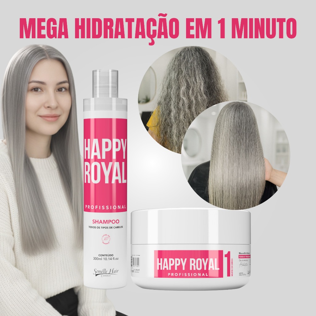 Kit Capilar Happy Royal Semélle Hair | Shopee Brasil