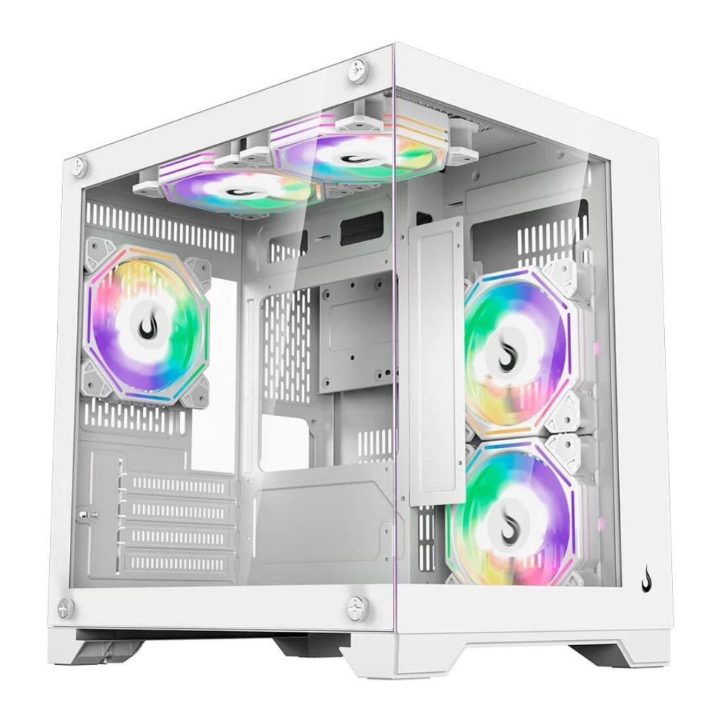 Gabinete PC Gamer Aquario | Rise Mode | Glass M Mini White | Branco S ...