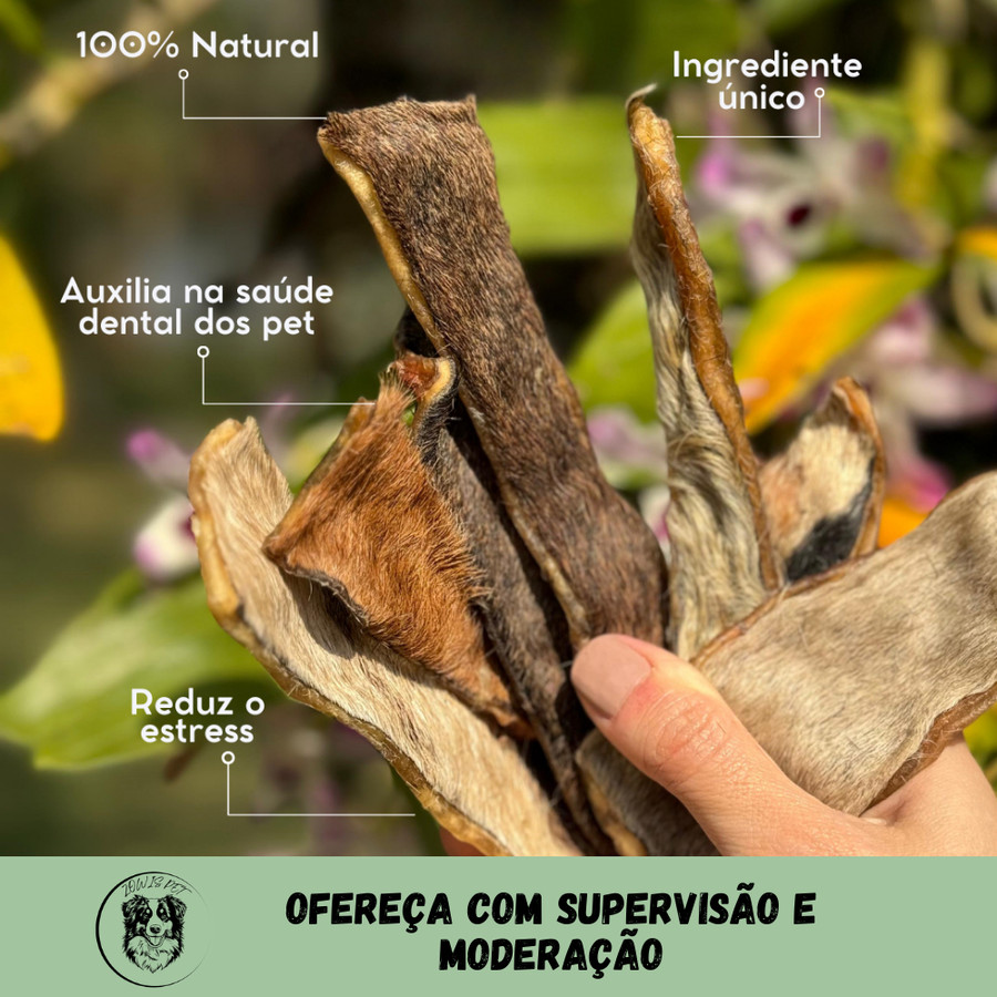 Mordedor Mastigável Vareta Pet 150g Tiras de Pele Bovina Para Cães Alecrim Pet