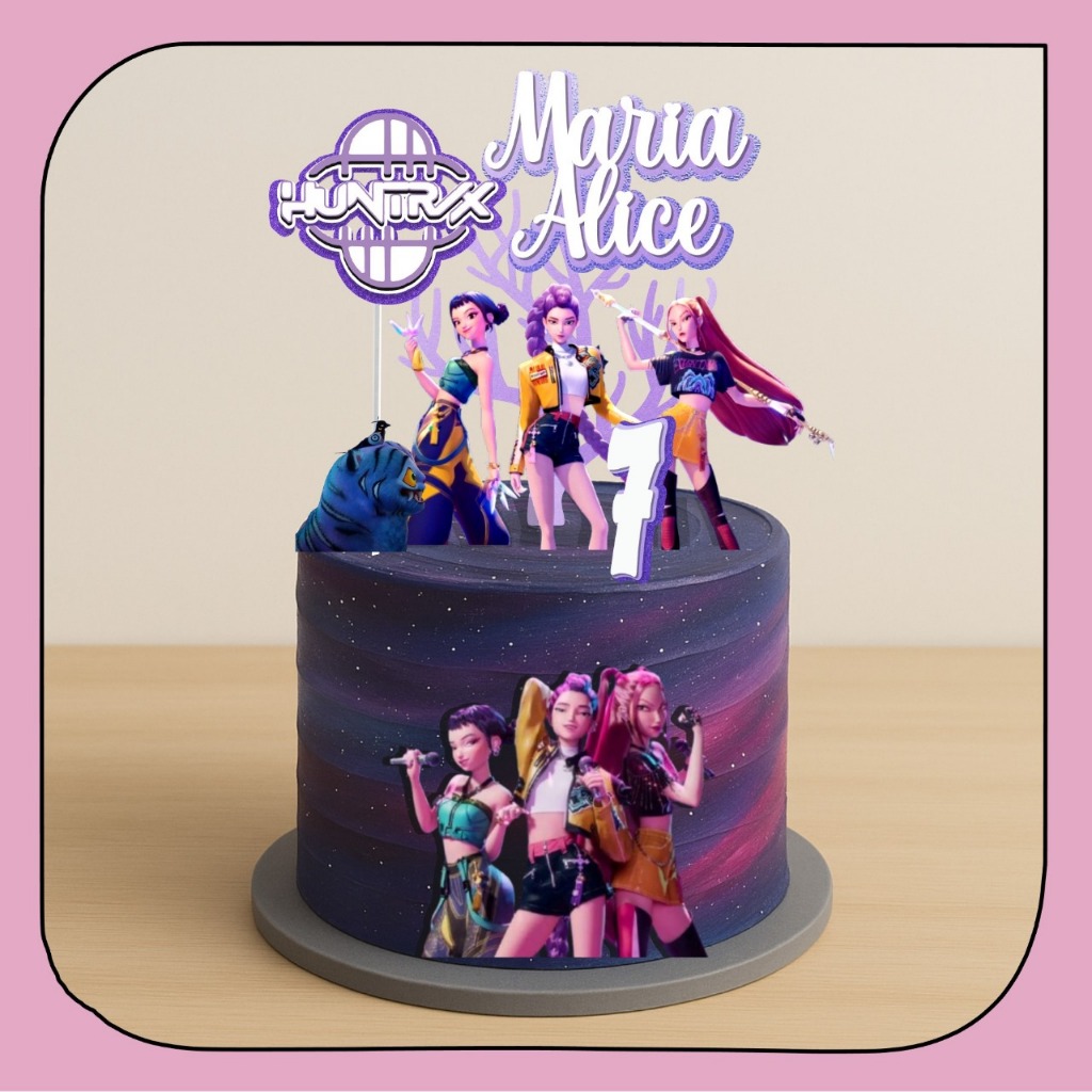Topo Topper De Bolo Guerreiras Do K Pop Shopee Brasil
