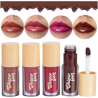 LIP TINT CHOCO FUN GLOSS LABIAL FENZZA  GANACHE AU LAIT FLAN FONDUE em Oferta na Shopee