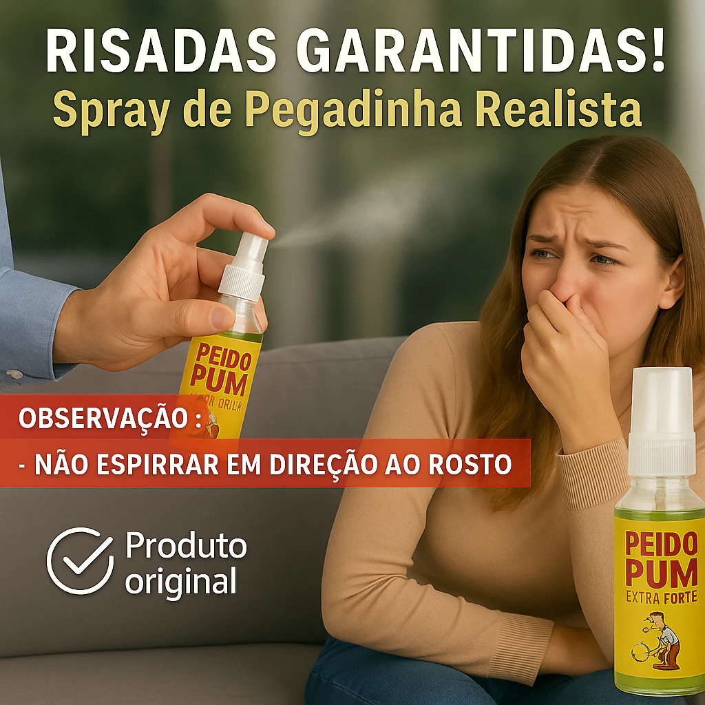 Peido Spray de Pum Pegadinha Super Forte - Zoação Garantida - Pegadinha - Trolagem TikTok