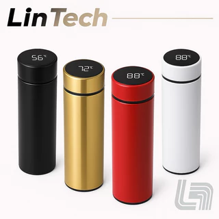 Garrafa Termica Inox Com Termometro 500ml Visor Digital LED Inteligente