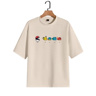 Camiseta Pokemon Streetwear Estilosa Moda Gringa Estilo de Rua Moda Urbana Streetwear Casual 100% Algodão Camisão
