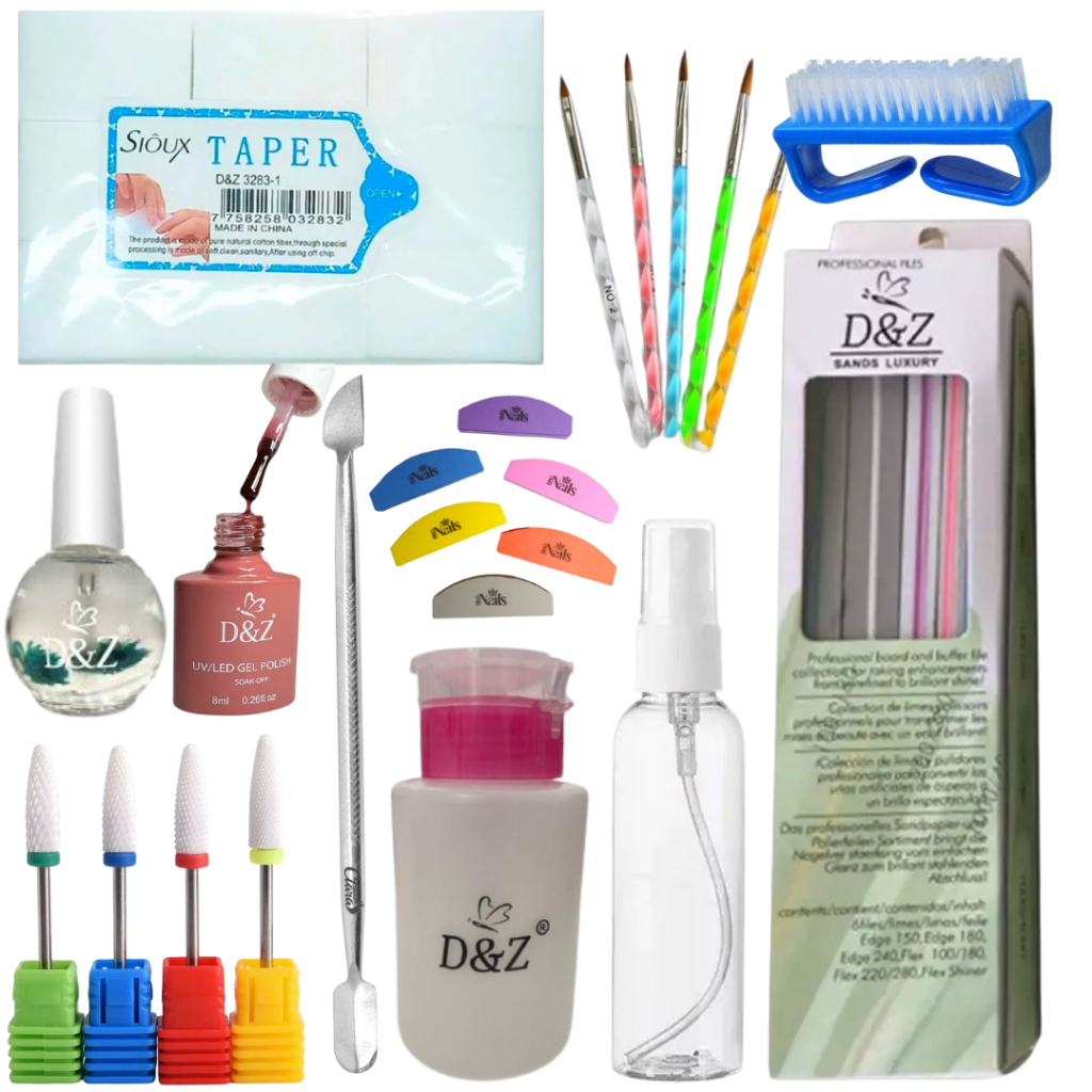 Kit Limpeza de Unha Completo Para Iniciantes e Profissionais Nail ...