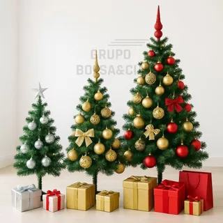 Árvore de Natal Pinheiro Verde 60cm ou 120 cm  com 45 ou 100 Galhos