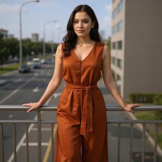 Macacão Feminino Alfaiataria Elegante Pantalona Longa Com Cinto Social — foto 3 — Achou Levou Brasil