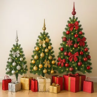 Árvore de Natal Pinheiro Verde 60 cm - 90 cm ou 120 cm  com 45 e 100 Galhos