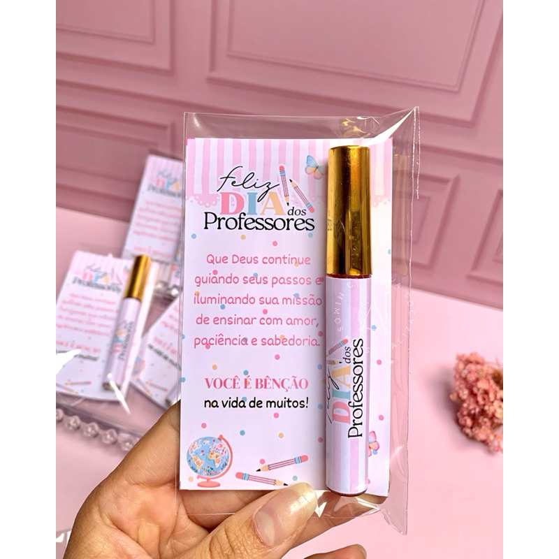 10un Lip gloss + Cartão personalizado mimo dia dos professores | Shopee ...
