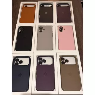 Capinha capa De Couro para iPhone 17 Air Pro Promax Magsafe pelicula de camera e de tela de brinde